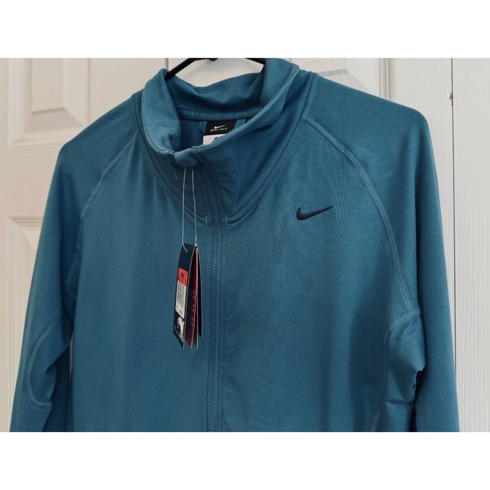 Nike Full Zip‎ Dri-Fit Training Blue Jacket with Pockets Women's Size Large NEW